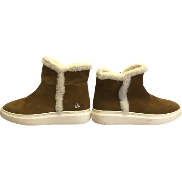 Mark Fisher Foggie Ankle Boots Beige Womens Size 8M Suede Faux Fur Round Toe main image 9